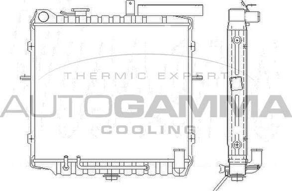 Autogamma 105261 - Радиатор, охлаждение двигателя autosila-amz.com
