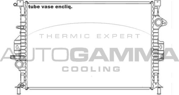 Autogamma 105206 - Радиатор, охлаждение двигателя autosila-amz.com