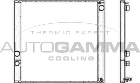 Autogamma 105214 - Радиатор, охлаждение двигателя autosila-amz.com