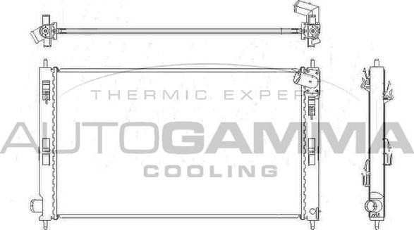 Autogamma 105216 - Радиатор, охлаждение двигателя autosila-amz.com