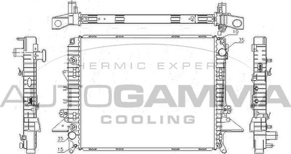 Autogamma 105212 - Радиатор, охлаждение двигателя autosila-amz.com