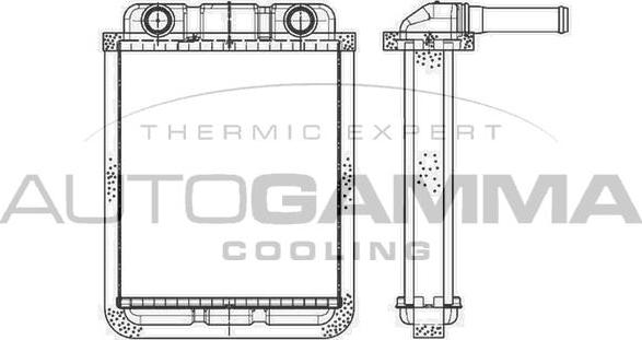 Autogamma 105234 - Теплообменник, отопление салона autosila-amz.com