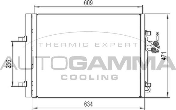 Autogamma 105223 - Конденсатор кондиционера autosila-amz.com