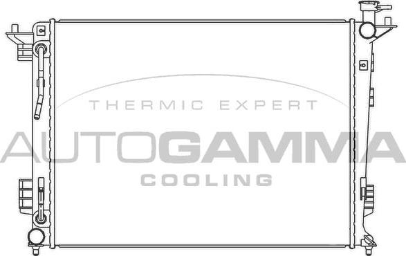 Autogamma 105795 - Радиатор, охлаждение двигателя autosila-amz.com