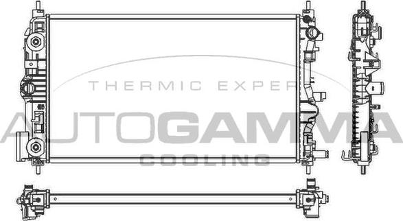 Autogamma 105788 - Радиатор, охлаждение двигателя autosila-amz.com