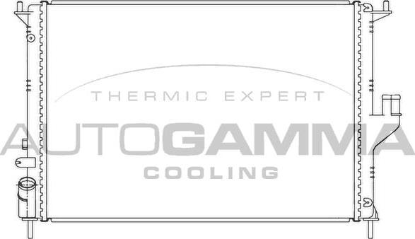 Autogamma 105783 - Радиатор, охлаждение двигателя autosila-amz.com