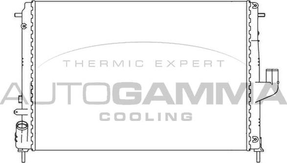 Autogamma 105782 - Радиатор, охлаждение двигателя autosila-amz.com