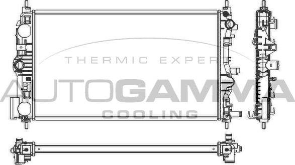 Autogamma 105787 - Радиатор, охлаждение двигателя autosila-amz.com