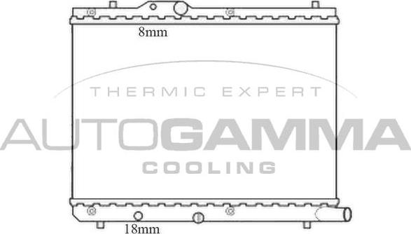 Autogamma 105735 - Радиатор, охлаждение двигателя autosila-amz.com