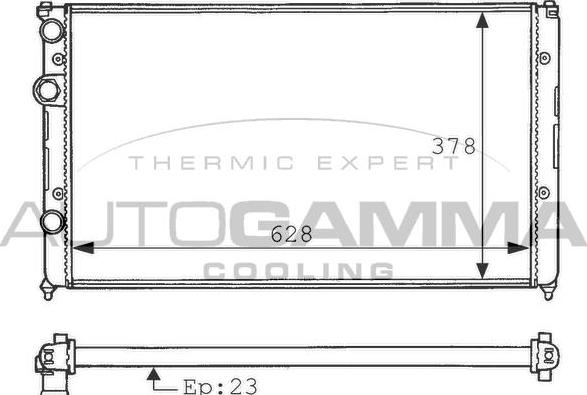 Autogamma 100948 - Радиатор, охлаждение двигателя autosila-amz.com