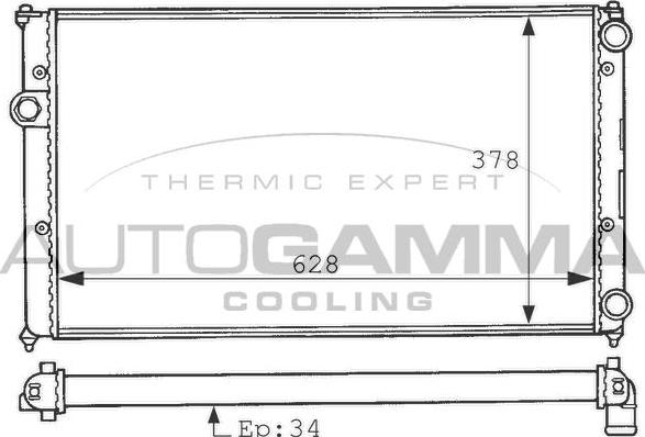 Autogamma 100951 - Радиатор, охлаждение двигателя autosila-amz.com