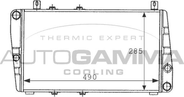 Autogamma 100967 - Радиатор, охлаждение двигателя autosila-amz.com