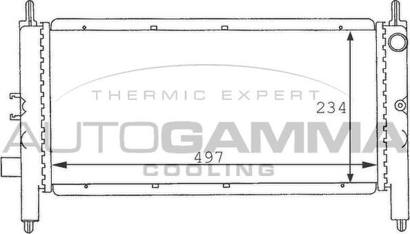 Autogamma 100919 - Радиатор, охлаждение двигателя autosila-amz.com