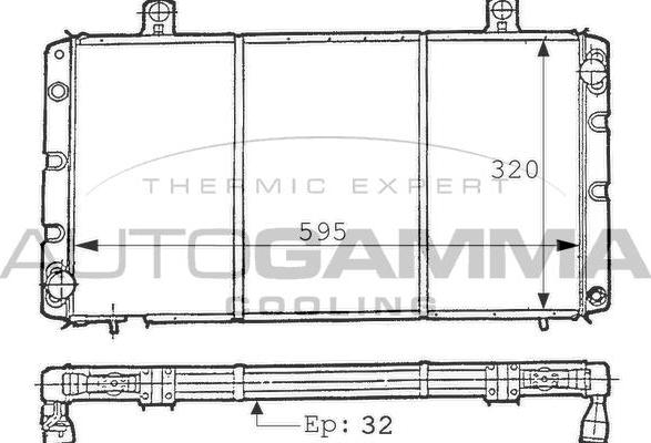 Autogamma 100934 - Радиатор, охлаждение двигателя autosila-amz.com