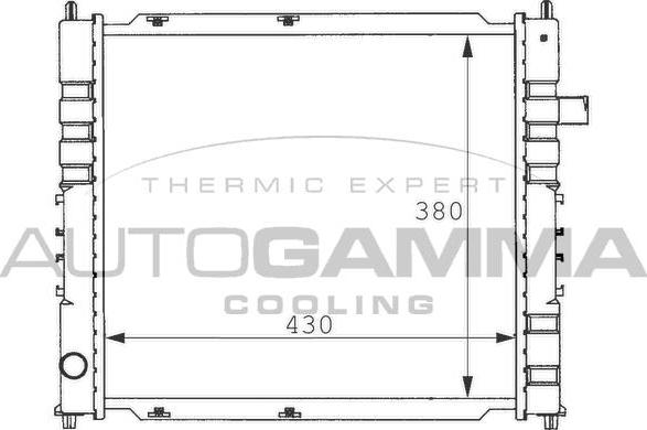 Autogamma 100924 - Радиатор, охлаждение двигателя autosila-amz.com