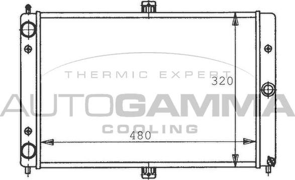 Autogamma 100444 - Радиатор, охлаждение двигателя autosila-amz.com