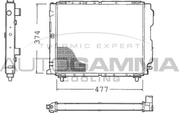 Autogamma 100456 - Радиатор, охлаждение двигателя autosila-amz.com