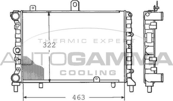Autogamma 100450 - Радиатор, охлаждение двигателя autosila-amz.com