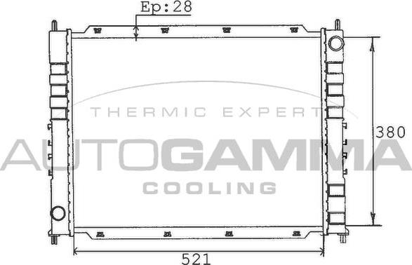 Autogamma 100422 - Радиатор, охлаждение двигателя autosila-amz.com