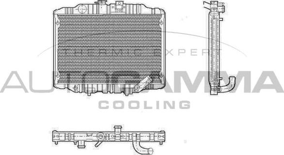 Autogamma 100590 - Радиатор, охлаждение двигателя autosila-amz.com