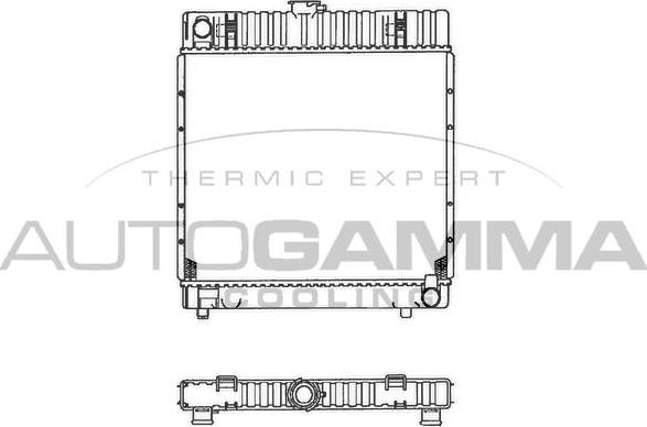 Autogamma 100527 - Радиатор, охлаждение двигателя autosila-amz.com