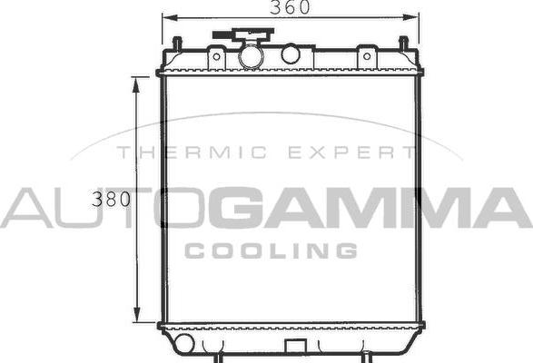 Autogamma 100627 - Радиатор, охлаждение двигателя autosila-amz.com