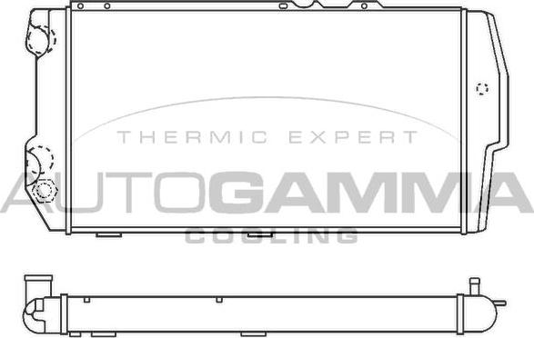 Autogamma 100055 - Радиатор, охлаждение двигателя autosila-amz.com