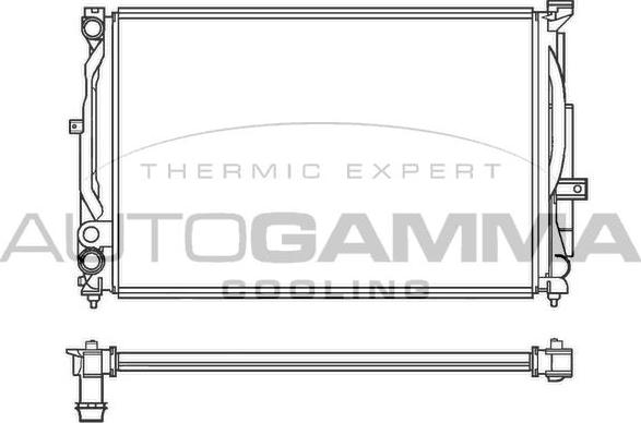 Autogamma 100062 - Радиатор, охлаждение двигателя autosila-amz.com