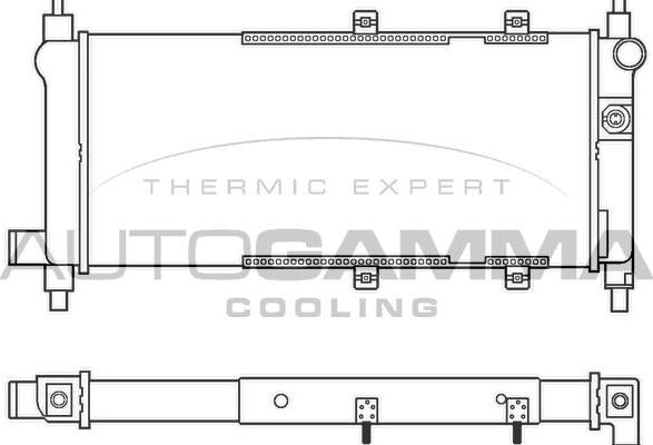 Autogamma 100074 - Радиатор, охлаждение двигателя autosila-amz.com