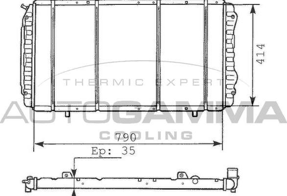 Autogamma 100191 - Радиатор, охлаждение двигателя autosila-amz.com