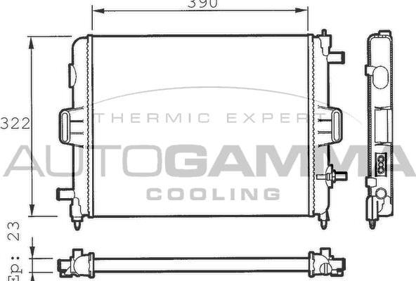 Autogamma 100149 - Радиатор, охлаждение двигателя autosila-amz.com
