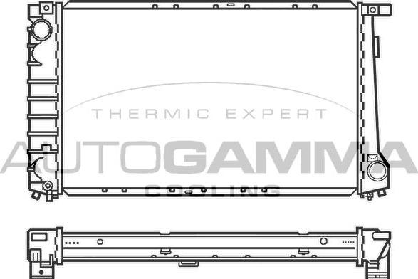 Autogamma 100128 - Радиатор, охлаждение двигателя autosila-amz.com