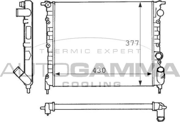 Autogamma 100868 - Радиатор, охлаждение двигателя autosila-amz.com