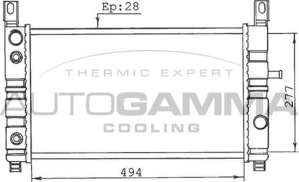 Autogamma 100354 - Радиатор, охлаждение двигателя autosila-amz.com
