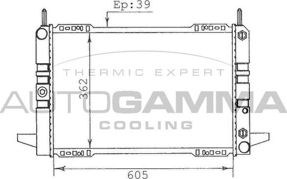 Autogamma 100364 - Радиатор, охлаждение двигателя autosila-amz.com