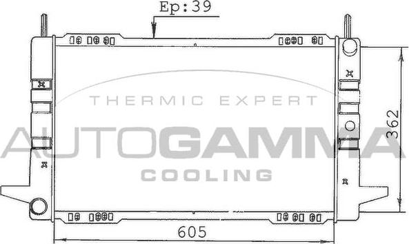 Autogamma 100365 - Радиатор, охлаждение двигателя autosila-amz.com