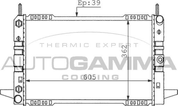 Autogamma 100366 - Радиатор, охлаждение двигателя autosila-amz.com