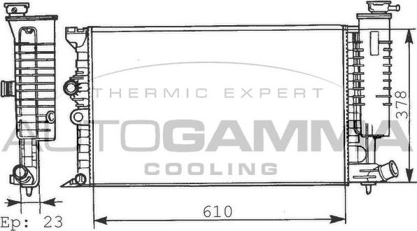 Autogamma 100200 - Радиатор, охлаждение двигателя autosila-amz.com