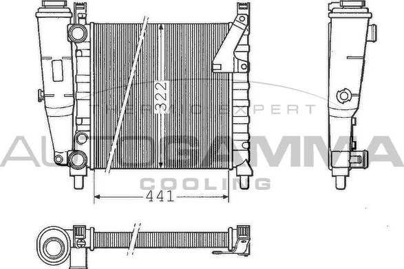 Autogamma 100284 - Радиатор, охлаждение двигателя autosila-amz.com