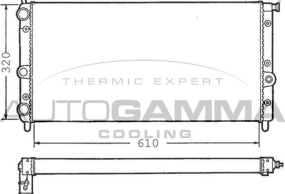 Autogamma 100285 - Радиатор, охлаждение двигателя autosila-amz.com