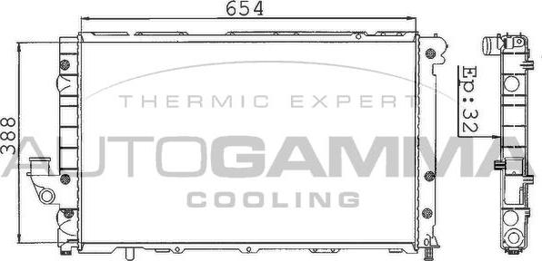 Autogamma 100283 - Радиатор, охлаждение двигателя autosila-amz.com