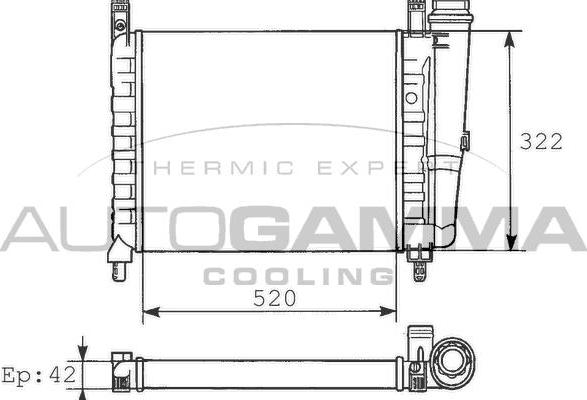 Autogamma 100287 - Радиатор, охлаждение двигателя autosila-amz.com