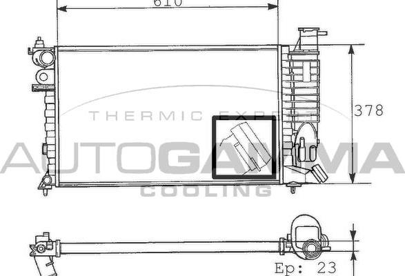 Autogamma 100233 - Радиатор, охлаждение двигателя autosila-amz.com