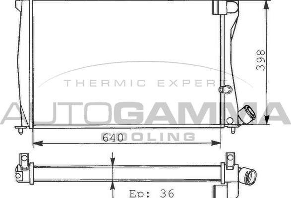 Autogamma 100220 - Радиатор, охлаждение двигателя autosila-amz.com