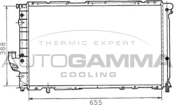 Autogamma 100275 - Радиатор, охлаждение двигателя autosila-amz.com