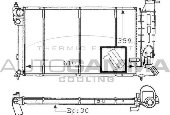 Autogamma 100754 - Радиатор, охлаждение двигателя autosila-amz.com