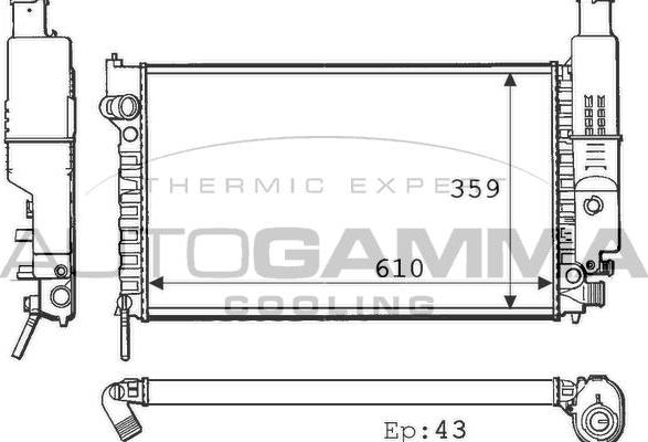 Autogamma 100766 - Радиатор, охлаждение двигателя autosila-amz.com