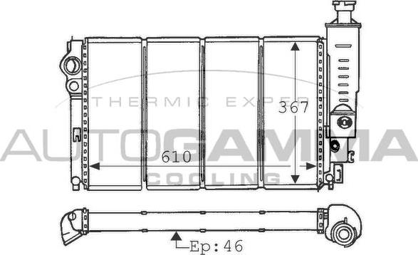 Autogamma 100775 - Радиатор, охлаждение двигателя autosila-amz.com