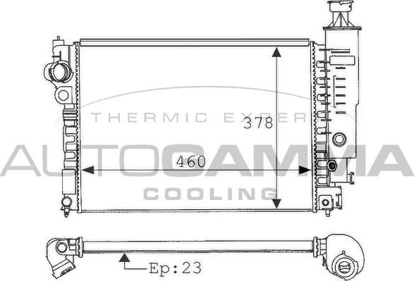 Autogamma 100770 - Радиатор, охлаждение двигателя autosila-amz.com