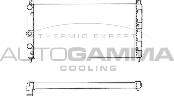 Autogamma 101445 - Радиатор, охлаждение двигателя autosila-amz.com